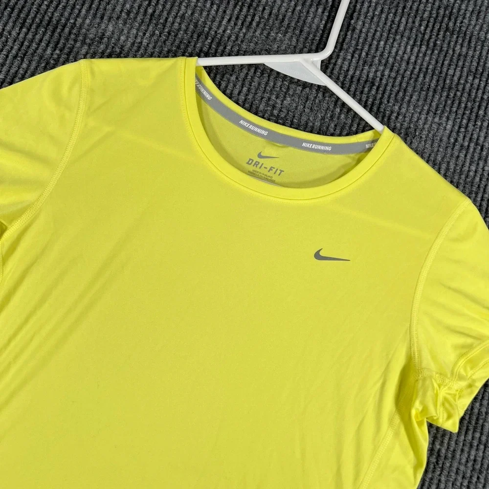Nike Shirt Womens Small Neon Green Short Sleeve Dri Fit Active Casual Workout